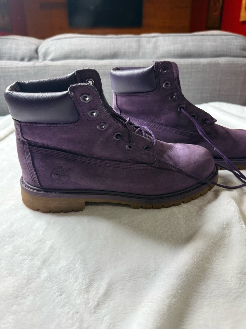 Timberland Purple Women's Lace-Up Waterproof Boots